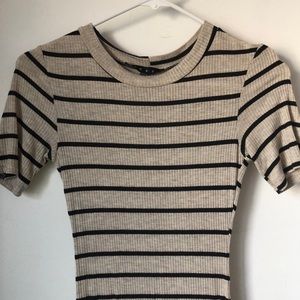 Striped Short Sleeve Maxi dress size small